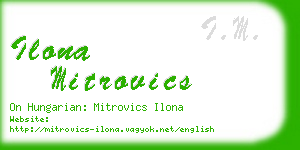 ilona mitrovics business card